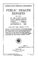 Public Health Reports  v 48 no 39  cover