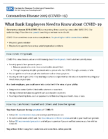 What bank employees need to know about COVID19
