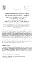 Bloodborne Pathogen Exposure Risk for NonHospital Based Healthcare Workers