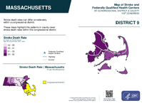 MA Congressional District 09 Stroke and Federally Qualified Health Centers Map 119th Congress