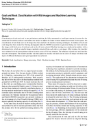 Coal and Rock Classification with Rib Images and Machine Learning Techniques