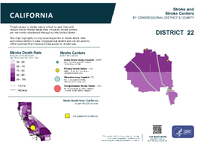CA Congressional District 22 Stroke and Stroke Centers Map 118th Congress