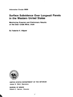 Information Circular 8896 Surface Subsidence over Longwall Panels in the Western United States Monitoring Program and Preliminary Results at the Deer Creek Mine Utah