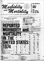 Morbidity and Mortality Weekly Report Vol 23 No 53 July 15 1975 Annual Supplement Reported Morbidity and Mortality in the United States For the Year ending December 28 1974