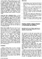 Creating a masters degree program in gerontology and geriatrics