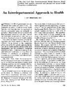 An interdepartmental approach to health