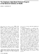 The Employee High Blood Pressure Program Of The National Institutes Of Health