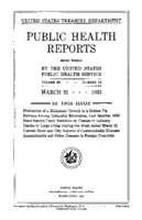 Public Health Reports  v 48 no 13  cover