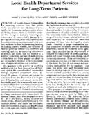 Local health department services for longterm patients