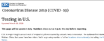 Coronavirus Disease 2019 COVID19 Testing in the US Updated March 20 2020