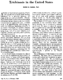 Trichinosis in the United States