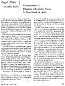 Legal notes on public health Constitutionality of delegation of legislative powers to State boards of health
