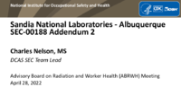 Sandia National Laboratories  Albuquerque SEC00188 Addendum 2