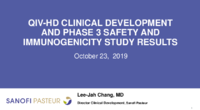 QIVHD clinical development and phase 3 safety and immunogenicity study results