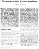 The American Social Hygiene Association