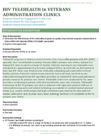 HIV TELEHEALTH IN VETERANS ADMINISTRATION CLINICS