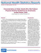 Characteristics of Older Adults Who Met Federal Physical Activity Guidelines for Americans United States 2022