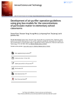 Development of Air Purifier Operation Guidelines Using Grey Box Models for the Concentrations of Particulate Matter in Elementary School Classrooms