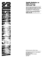 Health Statistics on OIder Persons United States 1986