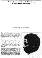 On The Decrease In The Life Expectancy Of Black Males In Michigan