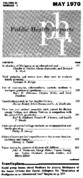Public Health Reports  v 85 no 5  table of contents