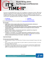 World TB Day 2019  key messages and resources