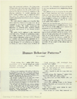 Human behavior patterns