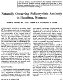 Naturally occurring poliomyelitis antibody in Hamilton Montana
