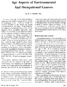 Age aspects of environmental and occupational cancers