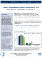 Hearing Difficulties Among Adults United States 2019
