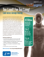 Too Loud For Too Long Loud Noises Damage Hearing CDC Vital Signs 02072017
