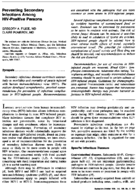 Preventing secondary infections among HIVpositive persons