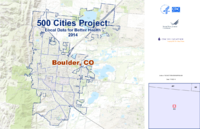 500 Cities Project Local Data for Better Health 2014 Boulder Colorado