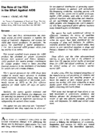 The Role Of The FDA In The Effort Against Aids