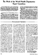 The work of the World Health Organization Expert Committees