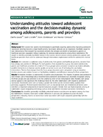 Understanding attitudes toward adolescent vaccination and the decisionmaking dynamic among adolescents parents and providers