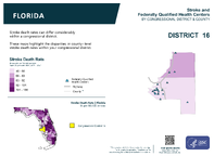 FL Congressional District 16 Stroke and Federally Qualified Health Centers Map 118th Congress