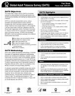 20092010 India  Tripura Global Adult Tobacco Survey GATS Fact Sheet