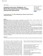 Cognitive Interview Validation of a Novel Household Hazard Vulnerability Assessment Instrument