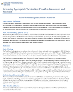 Increasing Appropriate Vaccination Provider Assessment and Feedback