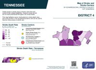 TN Congressional District 04 Stroke and Stroke Centers Map 119th Congress
