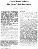 Public health todayThe Nations best investment