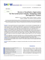 Review of Qualitative Approaches for the Construction Industry Designing a Risk Management Toolbox