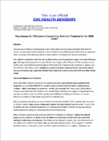 Key issues for clinicians concerning antiviral treatments for 2009 H1N1