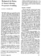 Mechanical air drying of hands following preoperative scrubbing