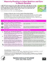 Maternity Practices in Infant Nutrition and Care mPINC in North Carolina 2010