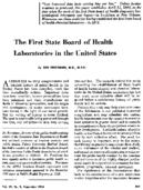 The first State board of health laboratories in the United States