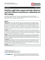 Modelling adult Aedes aegypti and Aedes albopictus survival at different temperatures in laboratory and field settings