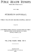 Public Health Reports  Vol XVII part I nos 1 to 26  cover