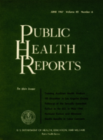 Public Health Reports  v 82 no 6 June 1967  cover